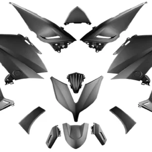Gecertificeerd Kappenset Kit 14-delig zwart mat voor Yamaha T-Max 530 2015-2017
