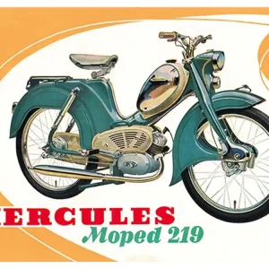 Werbeplakat Hercules 29cm 42cm voor Brommer Type 219 Snelle Levering