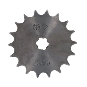 Ritzel / Tandwiel oude Uitvoering 18 Tanden voor Simson S50, SR4-1, SR4-2, SR4-3, SR4-4, KR51/1 Schwalbe, Star, Sperber, Spatz, Habicht Nieuw