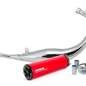 Must-Have Uitlaat VOCA Chroomed 50/70cc Rode demper voor Sherco 50 SM-R, SE-R 2014