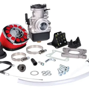 Laatste Versie Carburateur kit Malossi MHR PHBH 26 met Membraan voor Minarelli AM, Derbi EBE, EBS, D50B