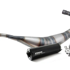 Uitlaat VOCA Warrior 50/70cc Zwarte demper voor Derbi EBE, EBS, D50B Hoge Kwaliteit