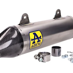 Finale Uitverkoop Uitlaat Arrow Thunder voor Aprilia SX125, UM DSR EX 125, Malaguti XSM, XTM 125 4T Euro4 2018-2019