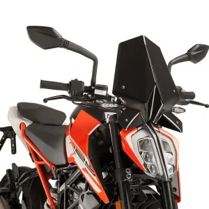 Windscherm Puig New Generation Sport zwart voor KTM Duke 125, 200, 390 17 Rechtstreeks Van De Fabrikant