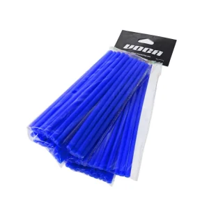 Beste Prijs Speichencover Set VOCA 215mm voorkant, 190mm achter - je 38 Stuks - blauw