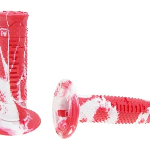 Aanbieding Handvaten set Domino A260 Off-Road Snake rood / wit