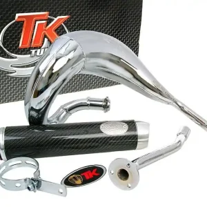 Uitlaat Turbo Kit Bufanda RQ Chroom voor Derbi Senda (00-), Aprilia RX/SX, Gilera RCR/SMT Nieuw