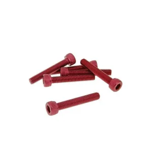 Lage Kosten Schroevenset 6 Stuks inbus Alu rood - M5x30