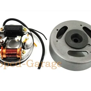 Ontsteking Compleet 103mm Vliegwiel 80mm Grondplaat voor Zündapp, Automatic Brommer Type 444 Uitverkoop