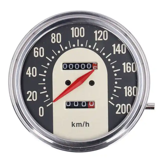 Rechtstreeks Van De Fabrikant FL Snelheidsmeter 62-67 Electra Stijl Zwart/Goud 11 KMH