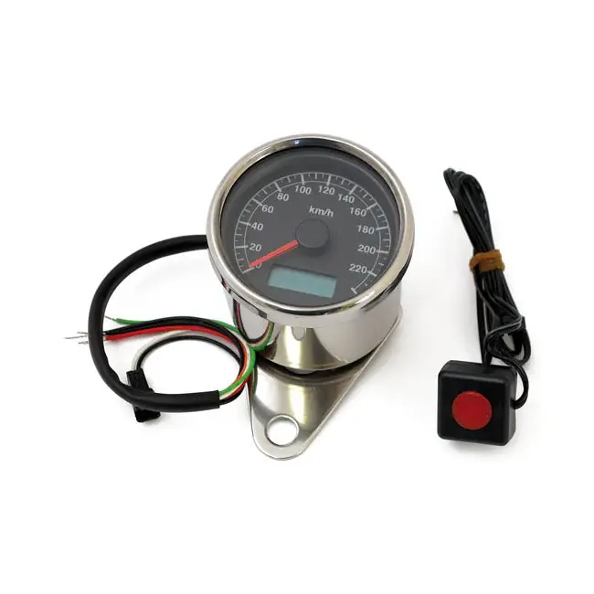 Stoker 60mm Mini Elektronische Motorfiets Snelheidsmeter Black Gratis Retour