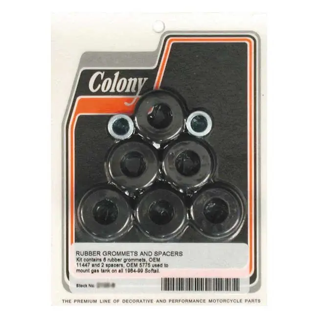 Colony Benzinetankdoorvoer & Spacer Kit Softail 84-99; FXWG 85-86; FXSB/FXSF 1985 Dagaanbieding