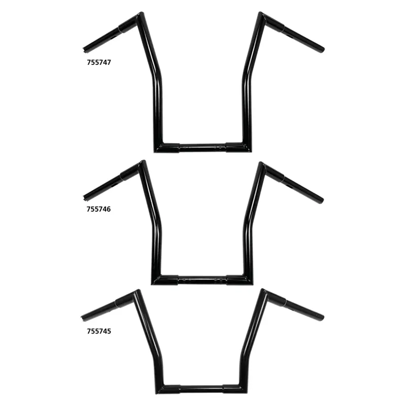 Laatste Kans Westland Douane 1-1/4" Vierkant Vet Ape Hanger Zwart 17"