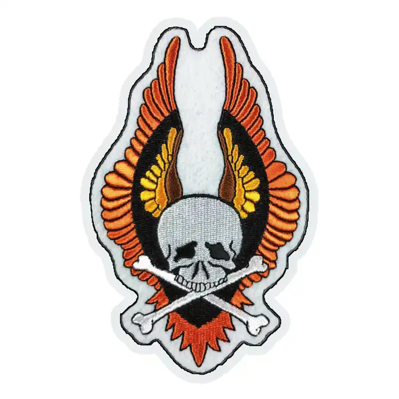 Dodelijke bedreiging Patch Wing Schedel Vintage Nu Kopen