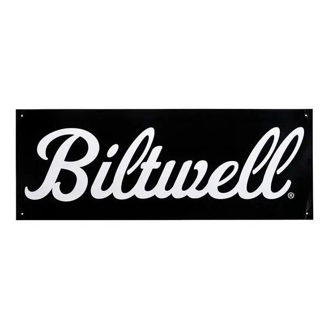 Superprijs Biltwell Script Shop Banner Zwart/Wit