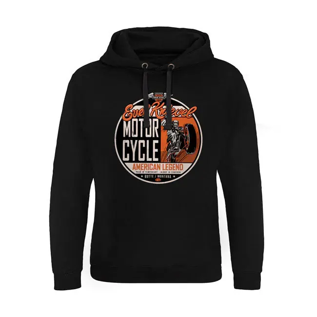 Hete Deal Evel Knievel Amerikaanse legende Epic Hoodie Zwart S