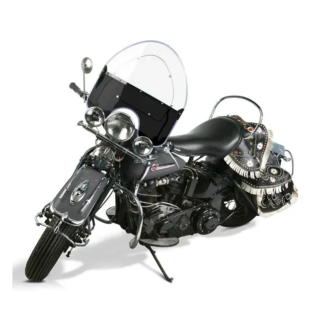 NC Gepareld onderwindscherm zwart Knucklehead 36-47; Panhead 48 Populair
