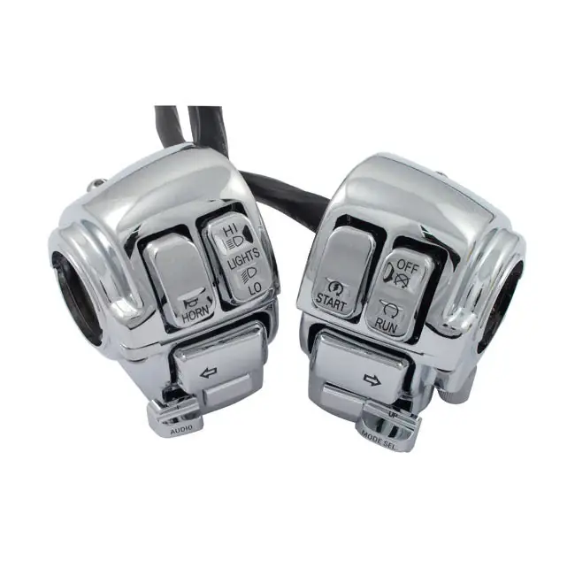 Aanbieding Schakelaarbehuizing complete set chroom Touring 08-13 With radio