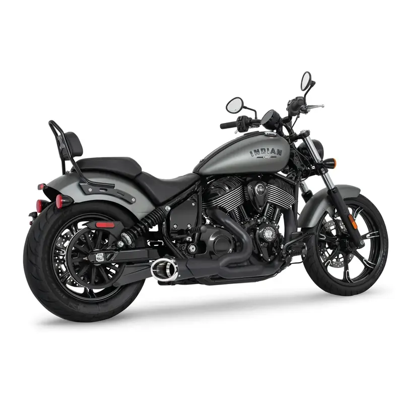 Freedom Performance Shorty Combat 2-into-1 uitlaat voor Indian 15-24 Scout / Black / Black Gereduceerde Prijs
