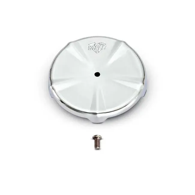 V&H VO2 Skullcap Luchtfilterafdekking All Harley with Air Cleaner center mount bolt / Chrome Rechtstreeks Van De Fabrikant