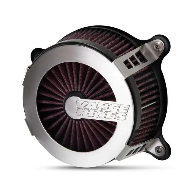 Weekendaanbieding Vance & Hines VO2 Cage Fighter Luchtfilter voor Harley 16-17 Softail; 2017 FXDLS; 08-16 Touring. Trike. (e-throttle) / Brushed Stainless