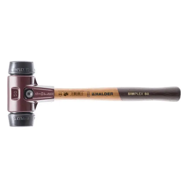 Halder Simplex Hamer Zacht Rubber 300mm / Cast Steel Exclusieve Aanbieding