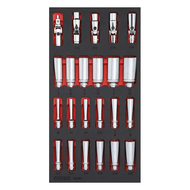 Hete Deal Sonic Drive dopsleutelset 3/8" aandrijving VS maten