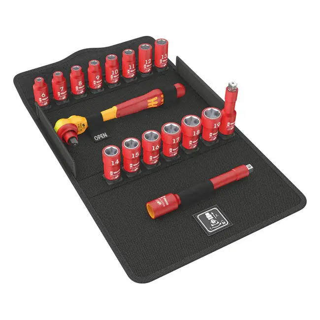 Wera Zyklop 3/8" aandrijfratel VDE set metrische maten Meest Verkocht