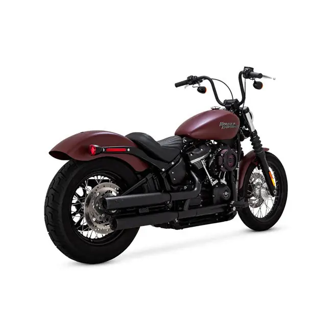 Veilige Betaling Vance & Hines Eliminator 300 PCX Slip-On Mufflers for Harley 18-24 Softail Heritage FLHC / FLHCS (read note) / Chrome