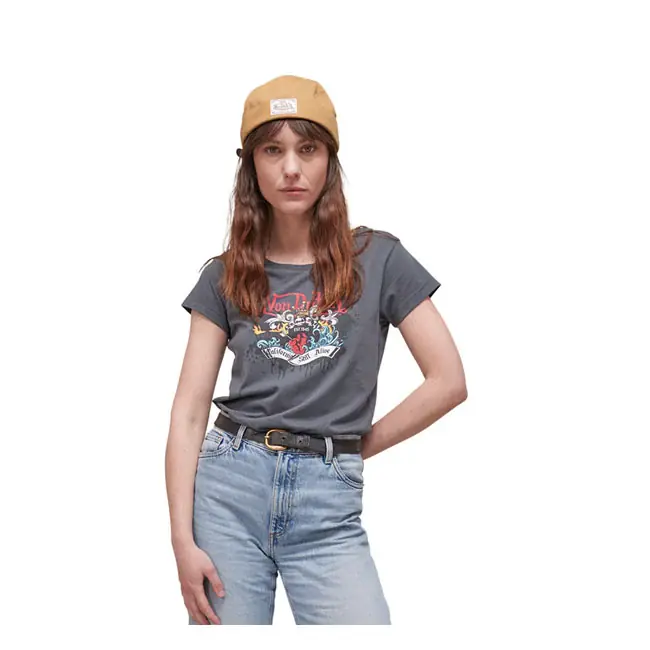Von Dutch Californië leeft nog dames T-shirt XS Beste Prijs