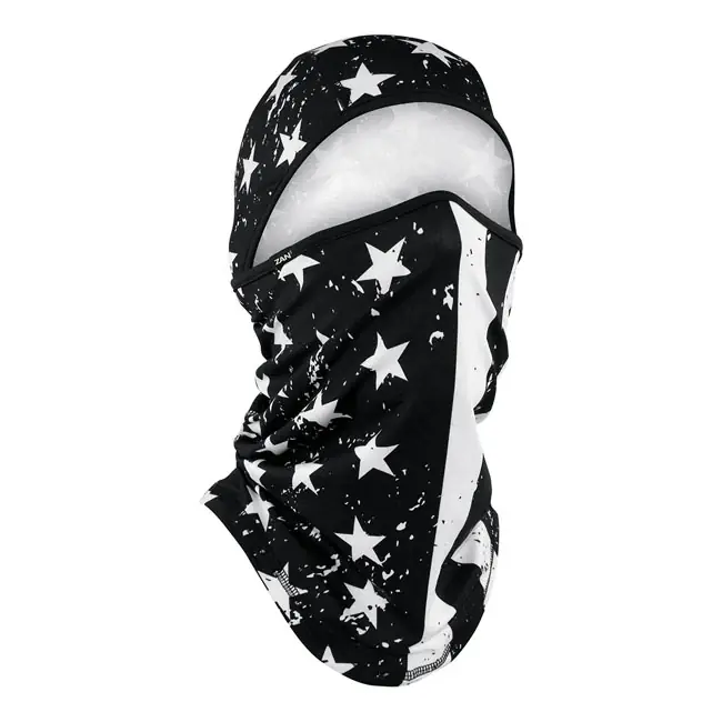 Gereduceerde Prijs Zanheadgear Bivakmuts Sportflex Zwart / Witte Vlag