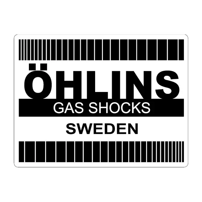 Öhlins Retro Sticker Black Gereduceerde Prijs