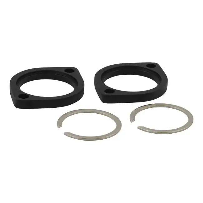 Koop Vandaag Uitlaatflenzen vroege stijl & bevestigingsset voor Harley 84-25 Big Twin / Black