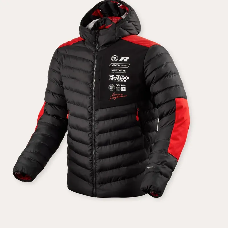 REV'IT! Payload Motorcycle Mid Layer Jacket Black/Red / S Rechtstreeks Van De Fabrikant