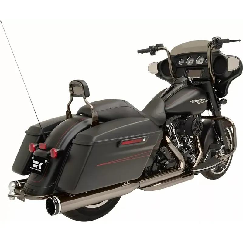 Bestseller Khrome Werks 4,5" HP-Plus Slip-On Dempers voor Harley 17-25 Touring / Chrome / Chrome Edge