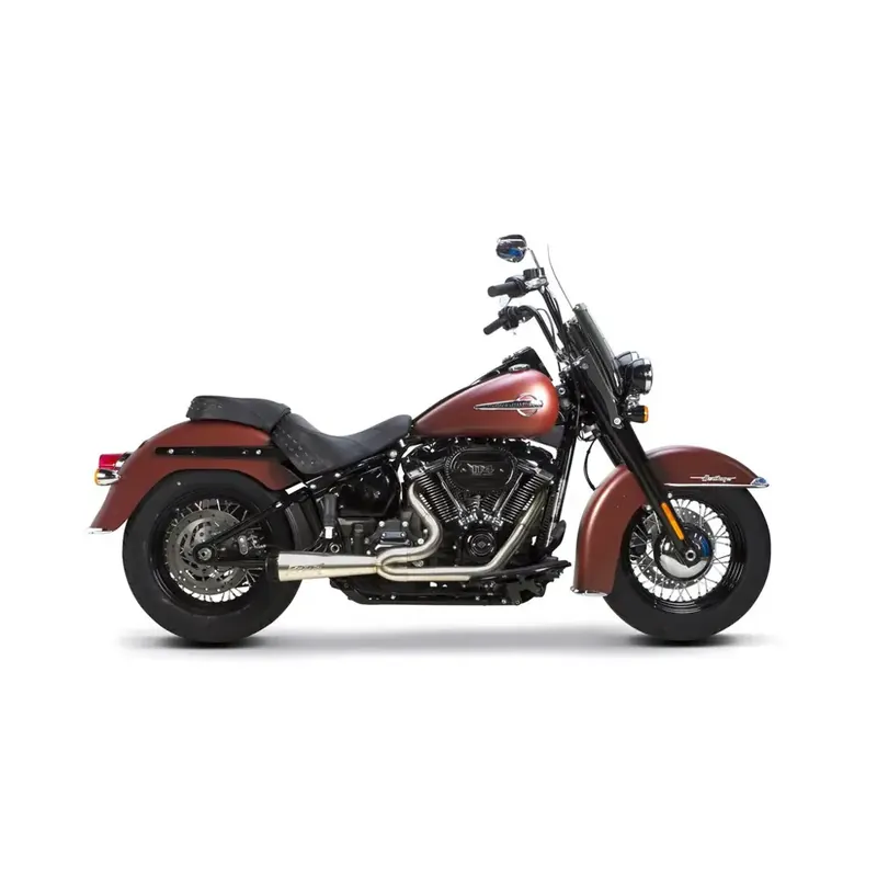 Two Brothers Racing Comp-S 2-into-1 Uitlaat voor Harley 18-25 Softail Fat Bob / Deluxe / Slim / Street Bob / Low Rider / Standard (excl. FXLRST) / Stainless steel Hoge Kwaliteit