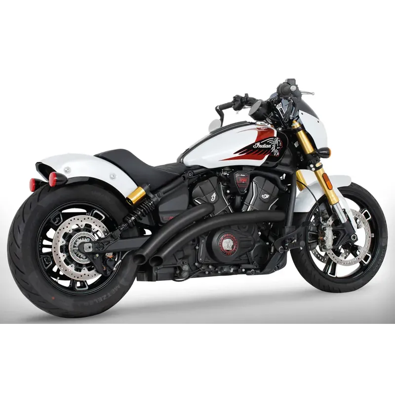Bestseller Freedom Performance Radicale Radius Uitlaat voor Indian 2025 Scout / Black / Slash Cut Chrome
