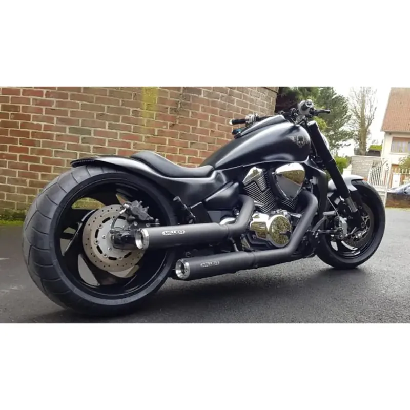 Merkproduct Miller El Dorado Euro 3 Uitlaatsysteem voor Suzuki 06-16 VZR M 1800 R / M109R / Polished / Straight Polished
