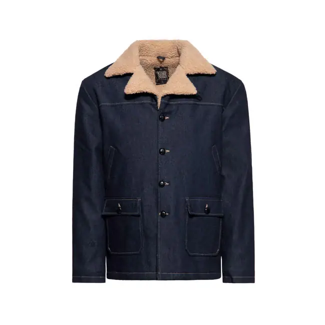 King Kerosin Jeans Jas Dark Blue / M Aanbieding