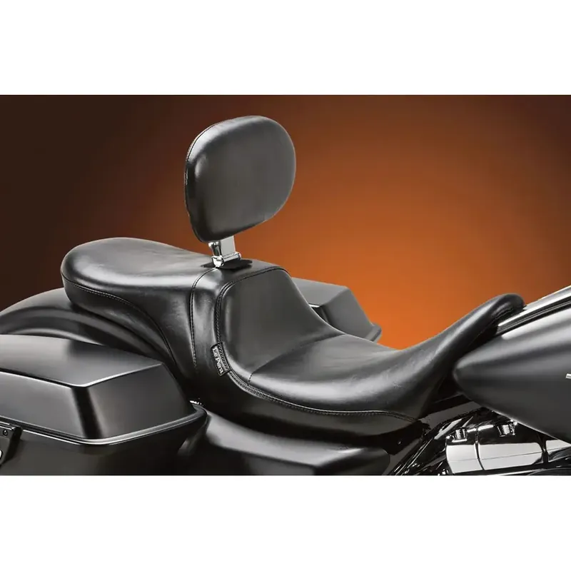 Bestseller Le Pera Daytona 2-Up-zadel met rugleuning voor Harley 08-25 Touring (excl. 23-25 CVO; 24-25 Road Glide / Street Glide) / Black