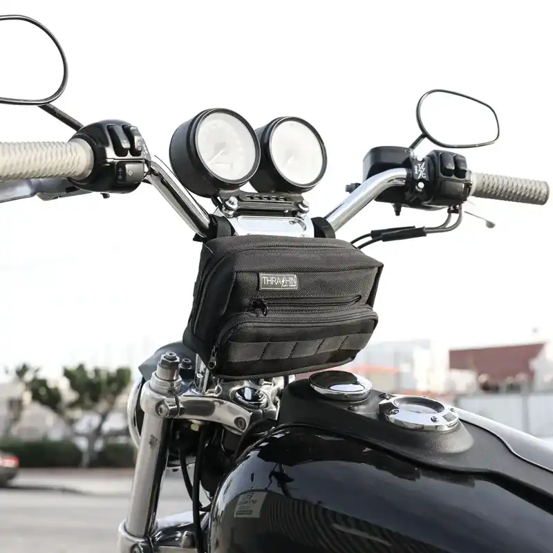 Thrashin Supply motorfiets stuurtas Plus Black Premium