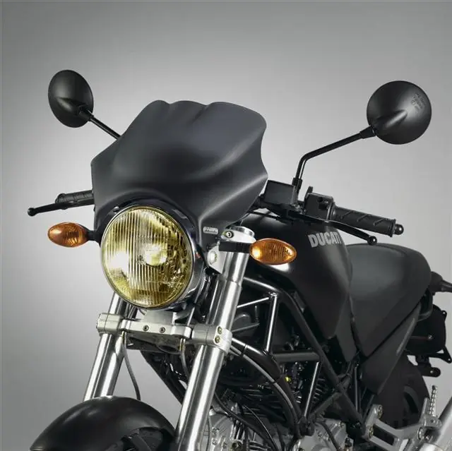 Gereduceerde Prijs Fabbri universeel motor windscherm naked cafe racer 3000, dark smoke