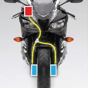 Must-Have HEL remleidingen Aprilia RSV Mille 1000 R 2000 S voorzijde